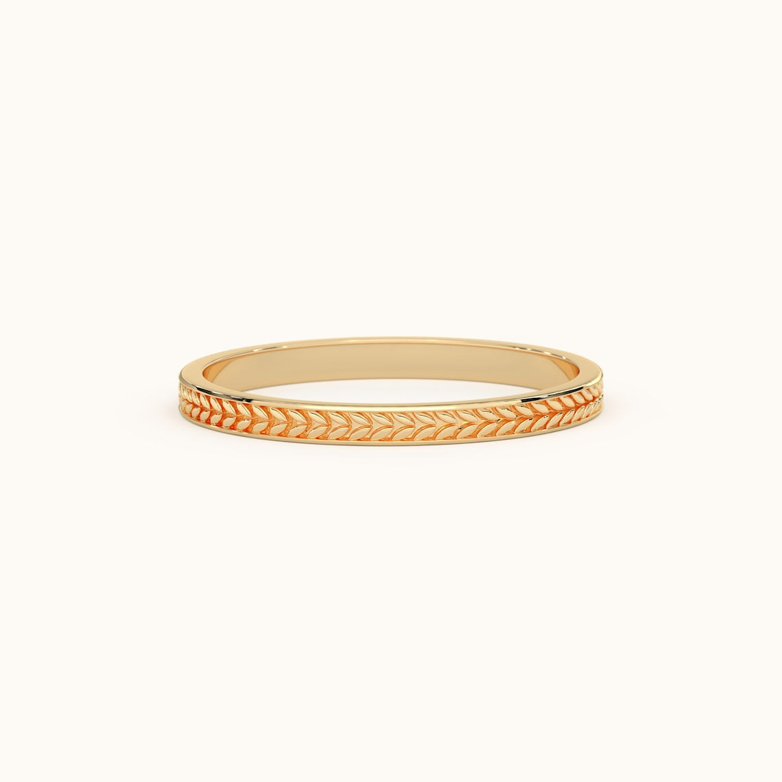 Wheat Pattern Ring 14k Gold | Denive